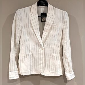 NWT ATM Pinstripe linen blazer sz 4